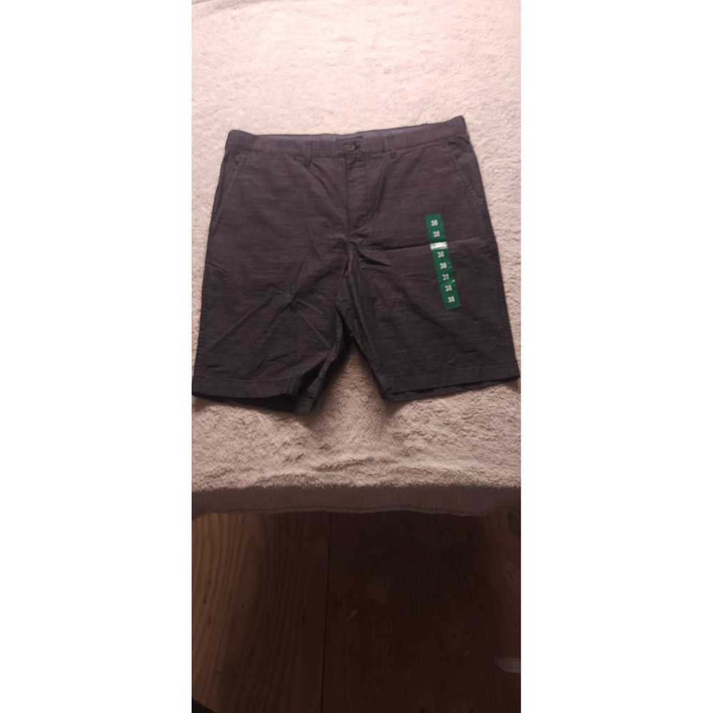 Tommy Hilfiger Men's Dark Blue Stripe Cotton Shorts sz38 Button Zip Pockets